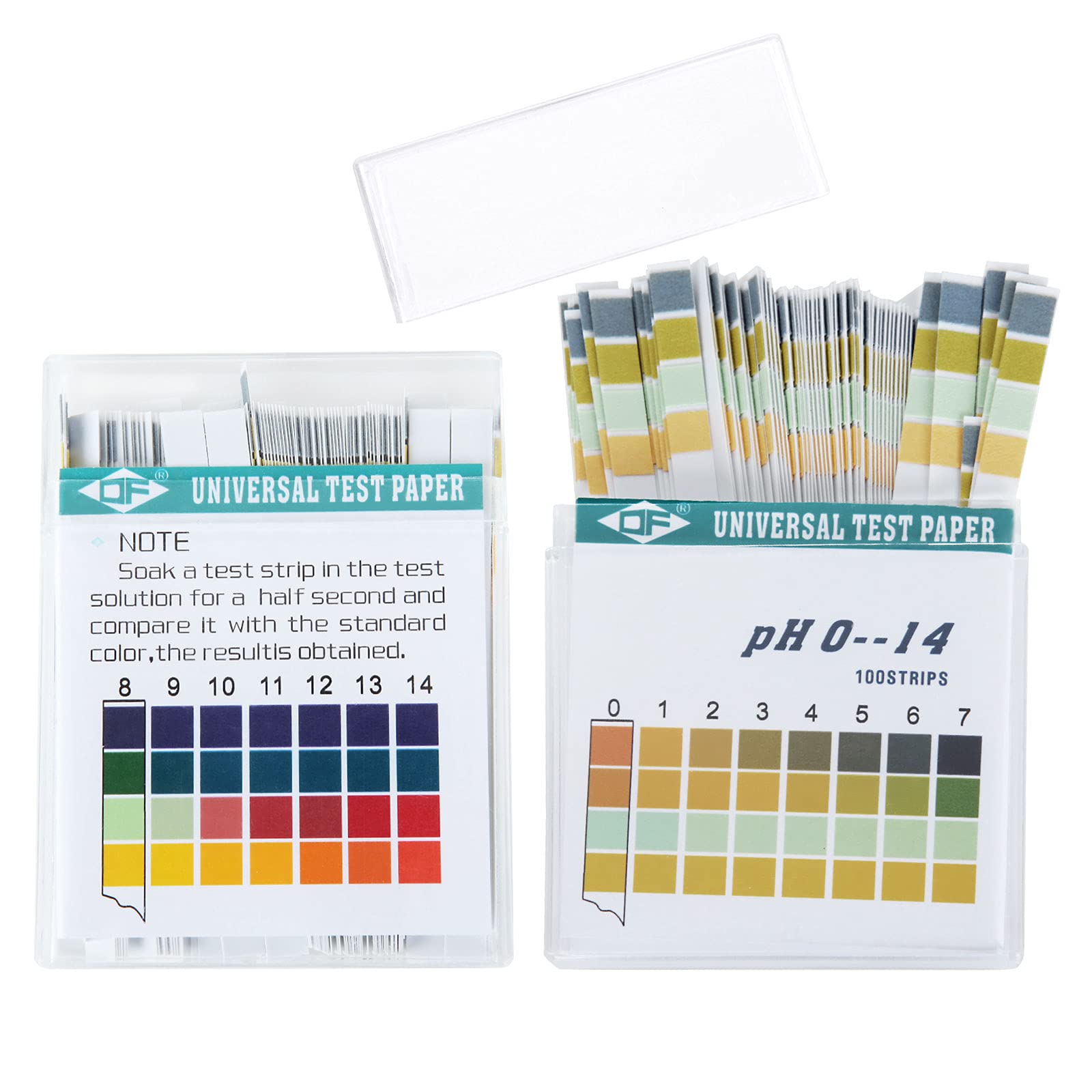 SHANQ 200pcs pH Test Strips, 0-14 Wide Range pH Test Litmus Paper, Accurate Acid Alkaline pH Strips Testing Kit for Water Urine Saliva Fruit Food