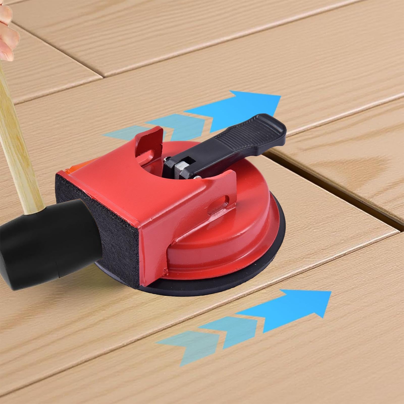 Herramienta reparadora para suelos laminados – hierro, PP 11,8 x 11,8 x 5 cm | Herramienta robusta para azulejos, madera y zócalos | Ideal para cocina, baño y trabajos de construcción