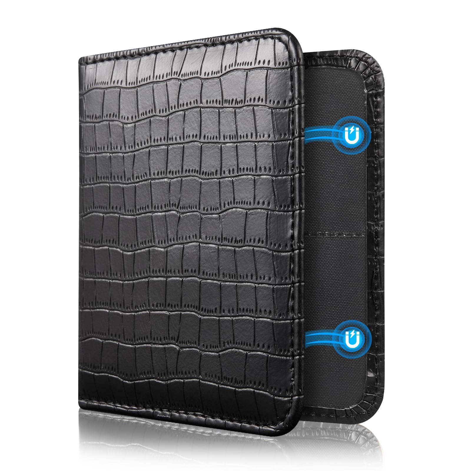 CoBak Kfz Zulassungs Fahrzeugschein Hülle und Versicherungshalter – Magnetverschluss Auto Organizer für das Handschuhfach im, Zubehörtasche für wichtige Dokumente Karten
