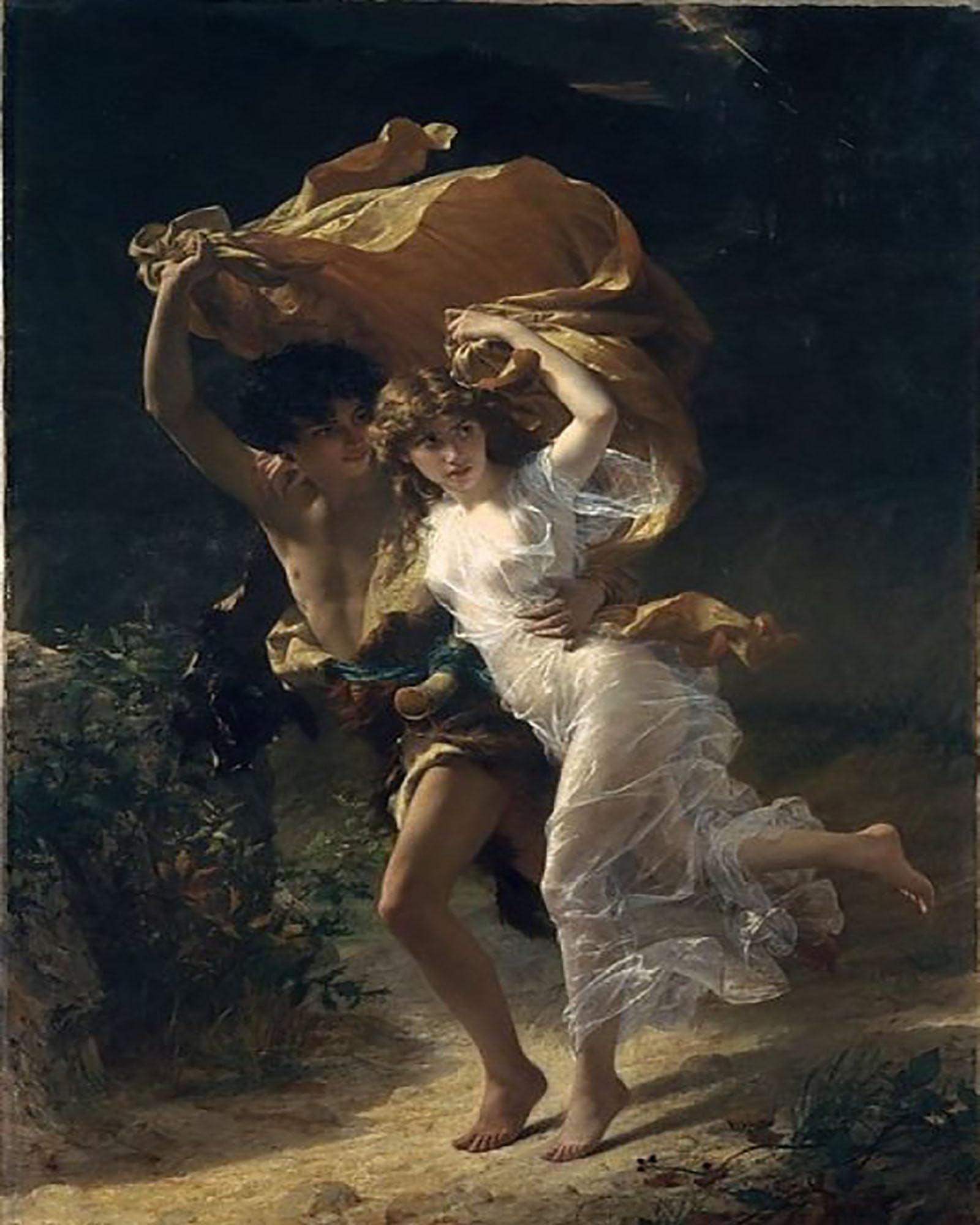 ZHXXFD Paint By Numbers for Adults Kids Beginners Landscape Famous Paintings Without Frame 40X50CM The Storm - Pierre-Auguste Cot,A10