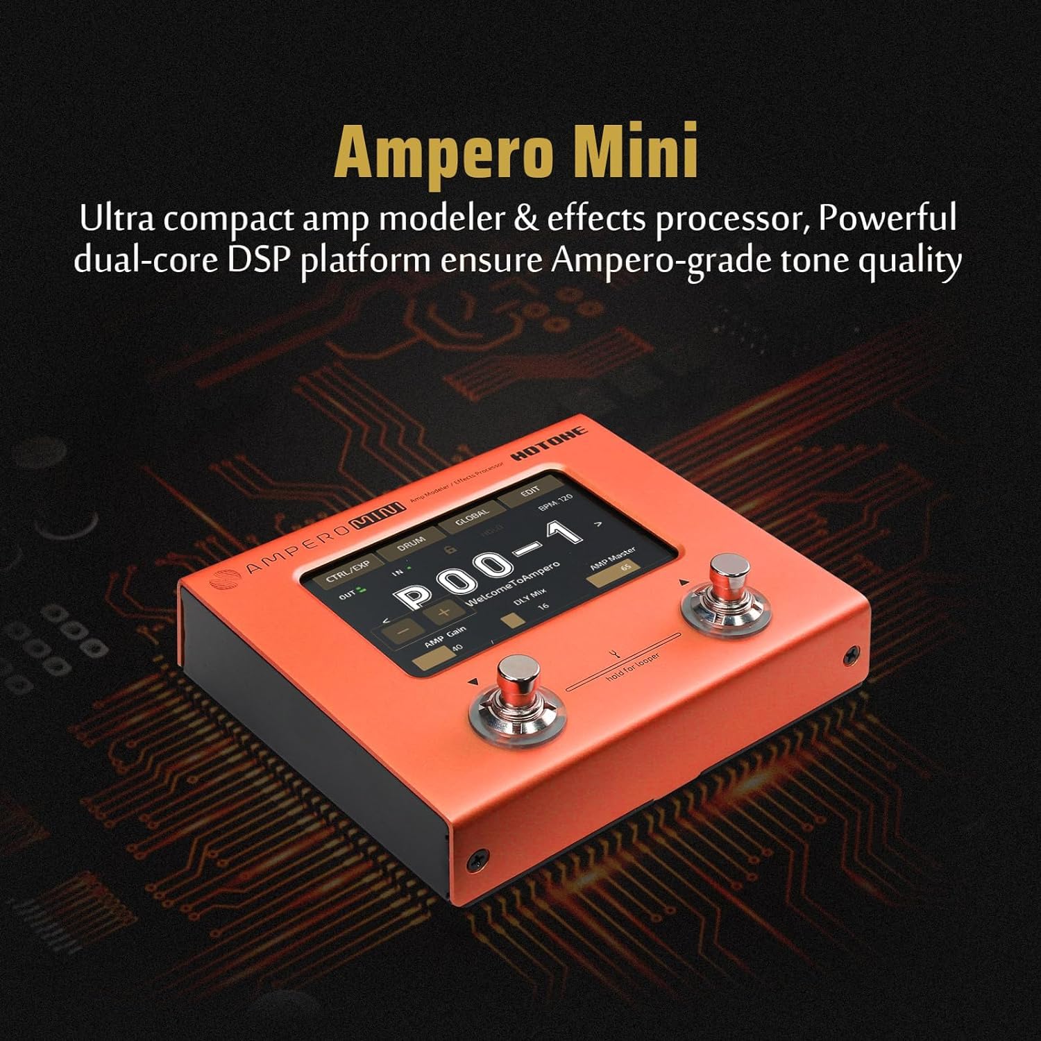 Ampero Mini MT OR Orange - Processore Segnale Ultracompatto
