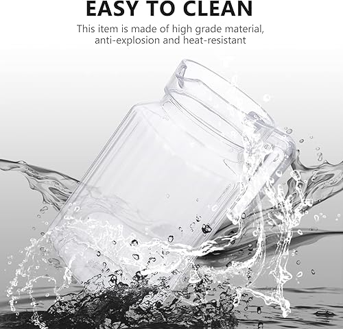 Miniatura 6 de IMIKEYA Jarra de vidrio pequeña jarra de plástico con tapa, hervidor de agua fría, jugo de agua para bebidas de té helado, suministros de fiesta en