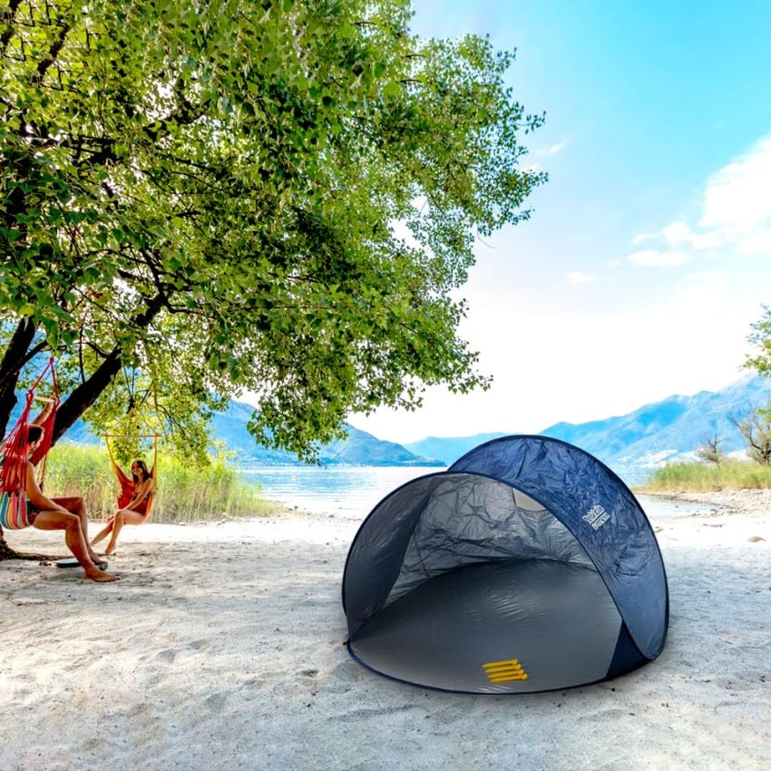 Produce Shop Tenda Parasole 2 posti da Spiaggia Mare TendaFacile Campeggio Camping - Blu