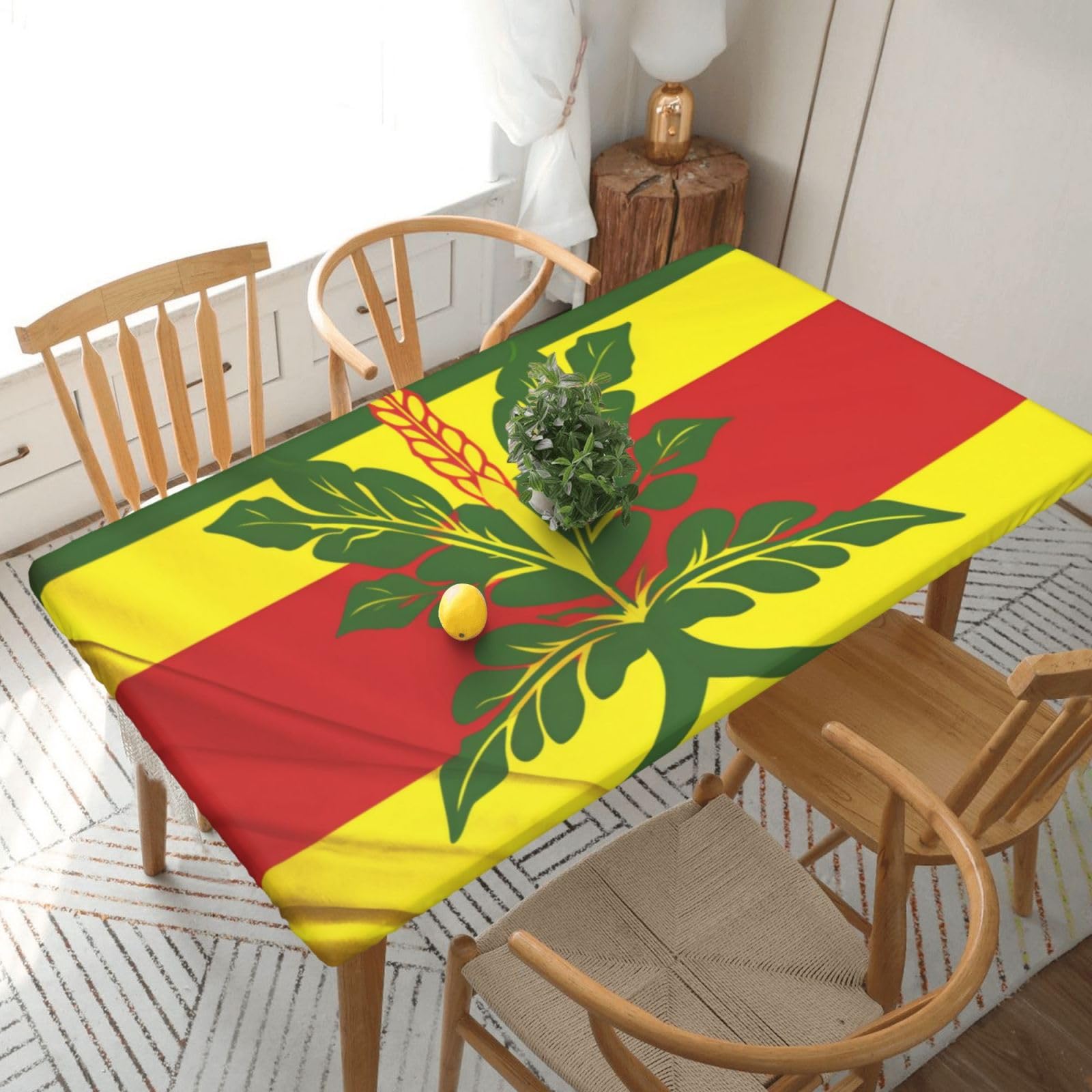 WPKJU Native Hawaiian Flag Printed Tablecloths 5ft Rectangular Table Covers Washable Polyester Decorative Table Cloth for Dining Table Picnic Wedding