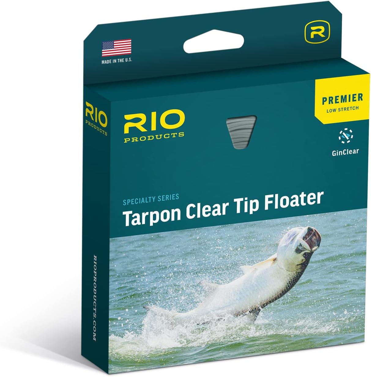 RIO Products Premier Tarpon Clear Tip Floater, Saltwater Fly Line, Low Stretch Specialty Series