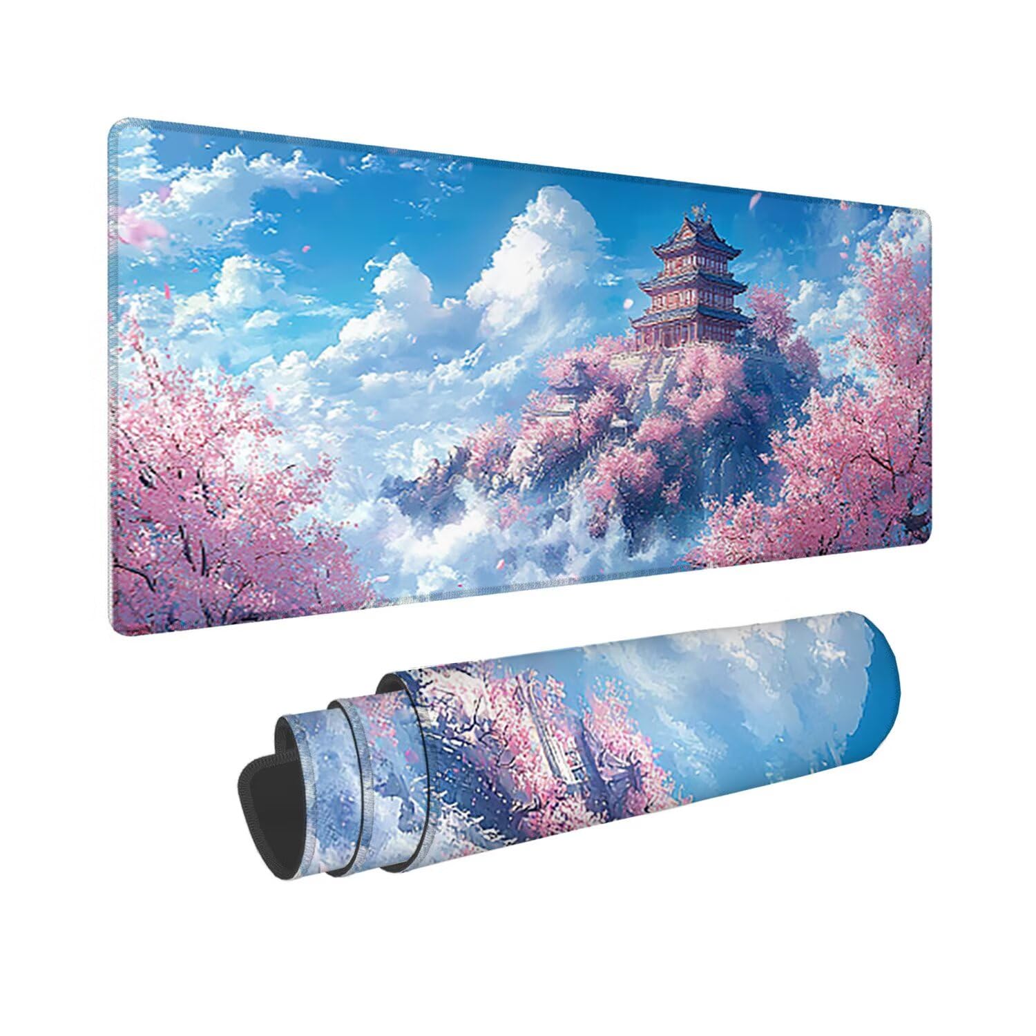 Podkładka pod mysz do gier XXL duża mysz 1200 x 500 mm, duża podkładka pod biurko z antypoślizgową gumową podstawą dla graczy, poprawia precyzję i szybkość (widoki na loft) o-237