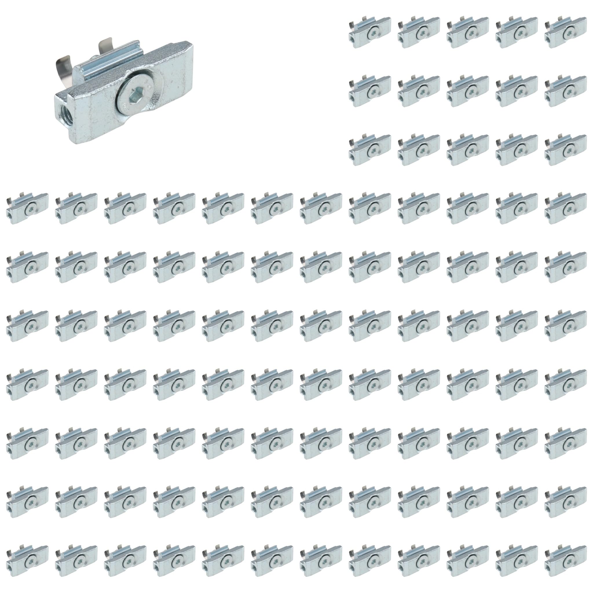 100x, conector directo, 38 x 14 x 9, acero, galvanizado