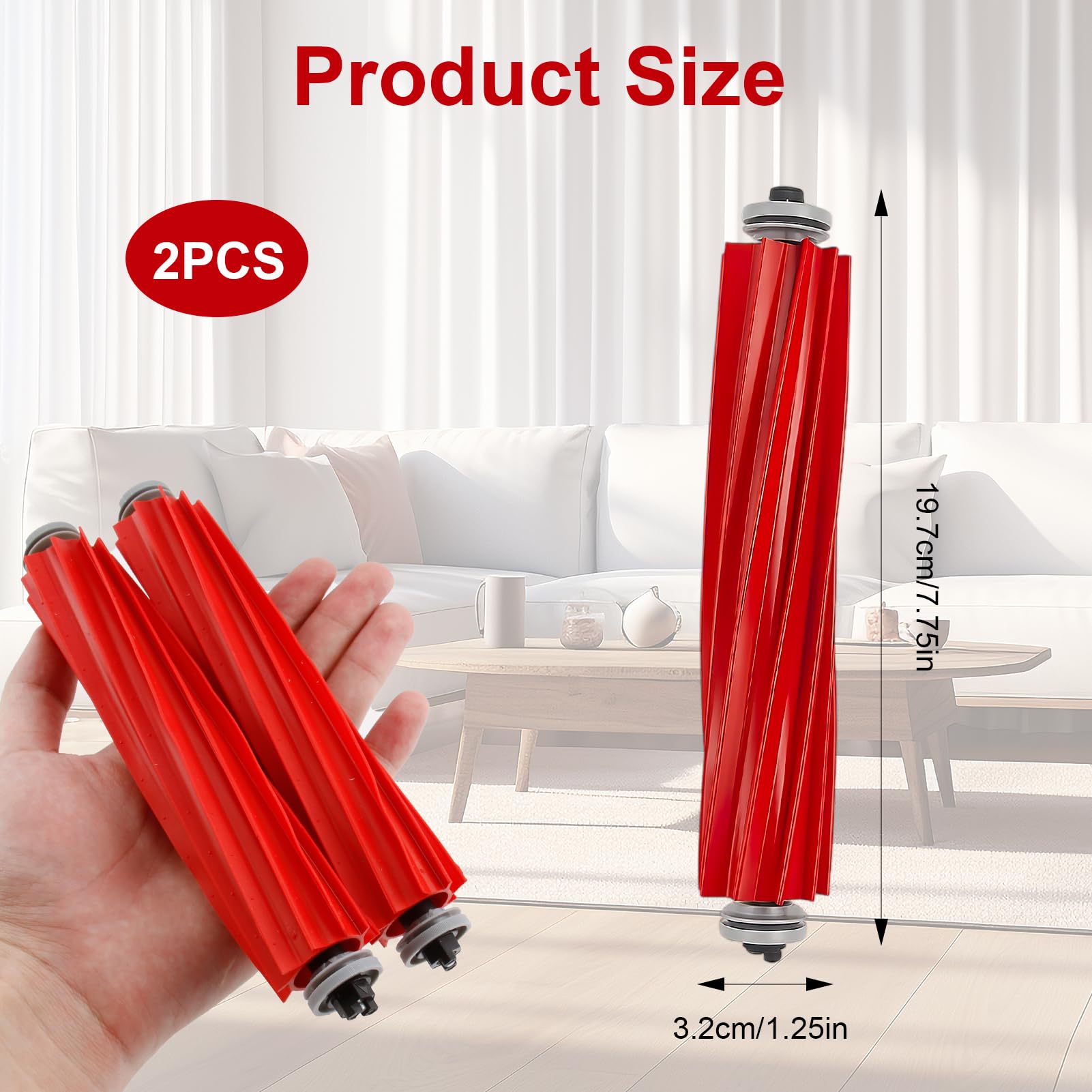 Lot De 2 Accessoires Pour Roborock, Brosse Principale