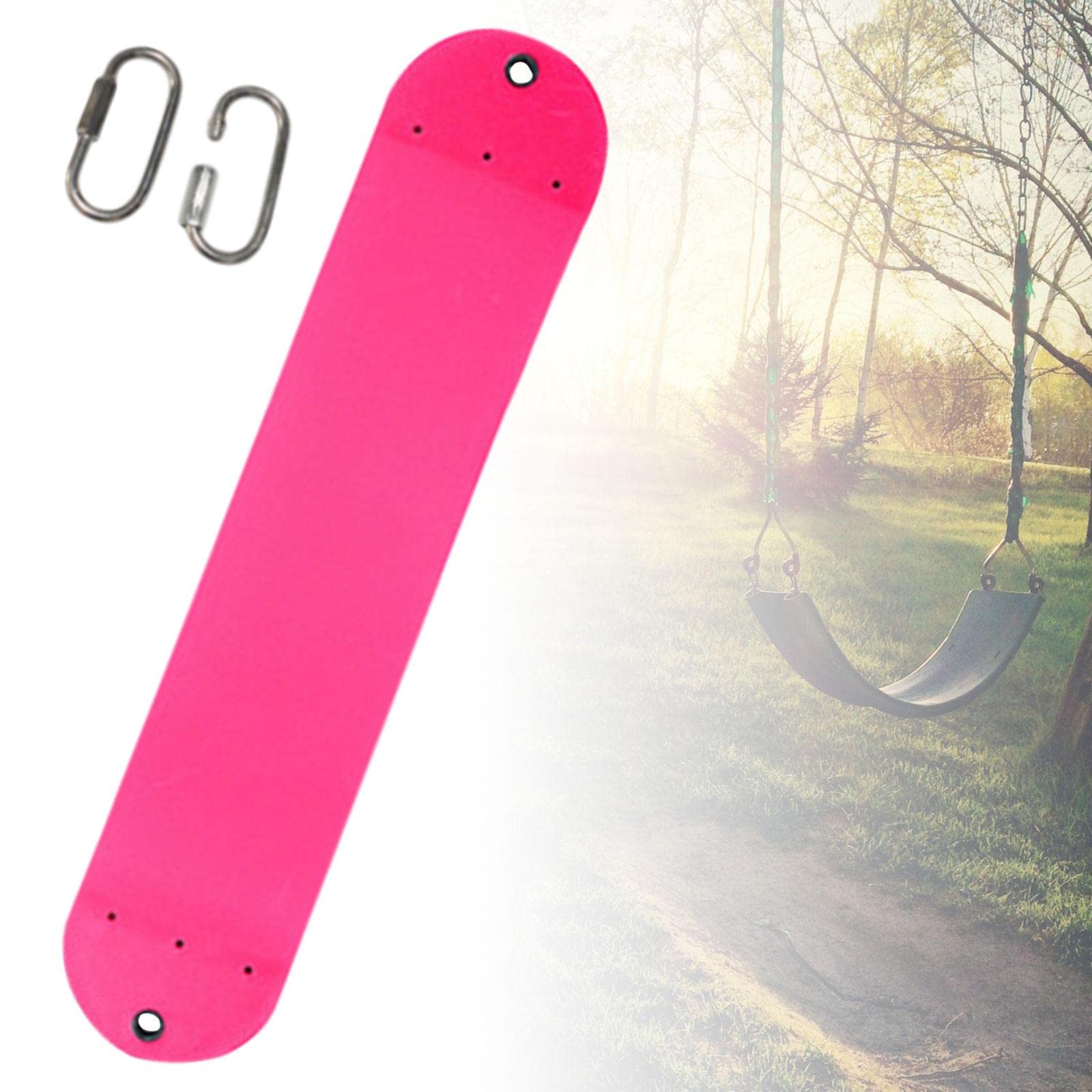 Qianly Altalena Robusta per Bambini con Accessori per Tanto Divertimento, Moschettone Rosa
