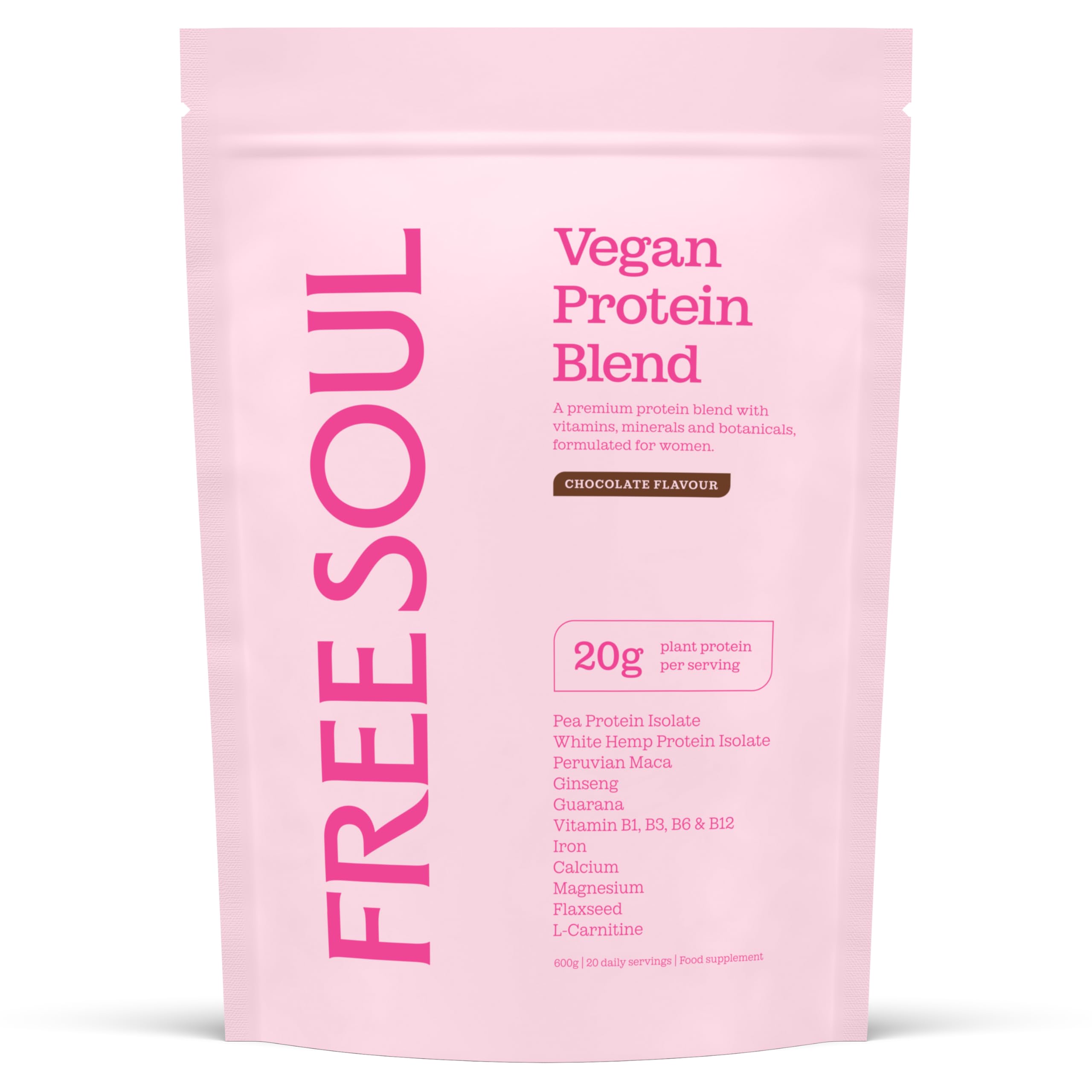 Vegan | Formulated for Women | 600g | 20g Protein with Added Nutrients | Gluten & Soy Free Plant-Based Nutrition Shake | Pea & Hemp Isolate Protein | Chocolate Flavor, Packaging May Vary