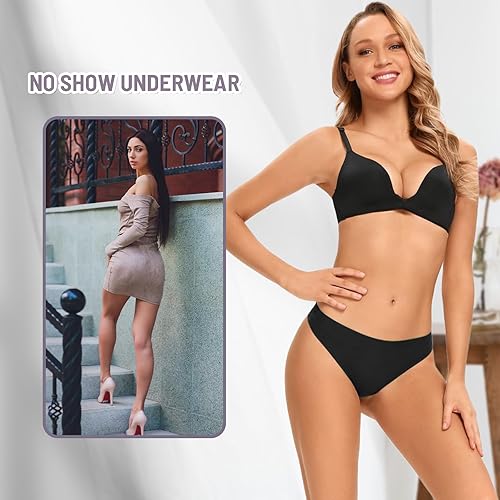 Miniatura 7 de Tangas sin costuras para mujer, bragas invisibles, ropa interior cómoda y transpirable sin costuras