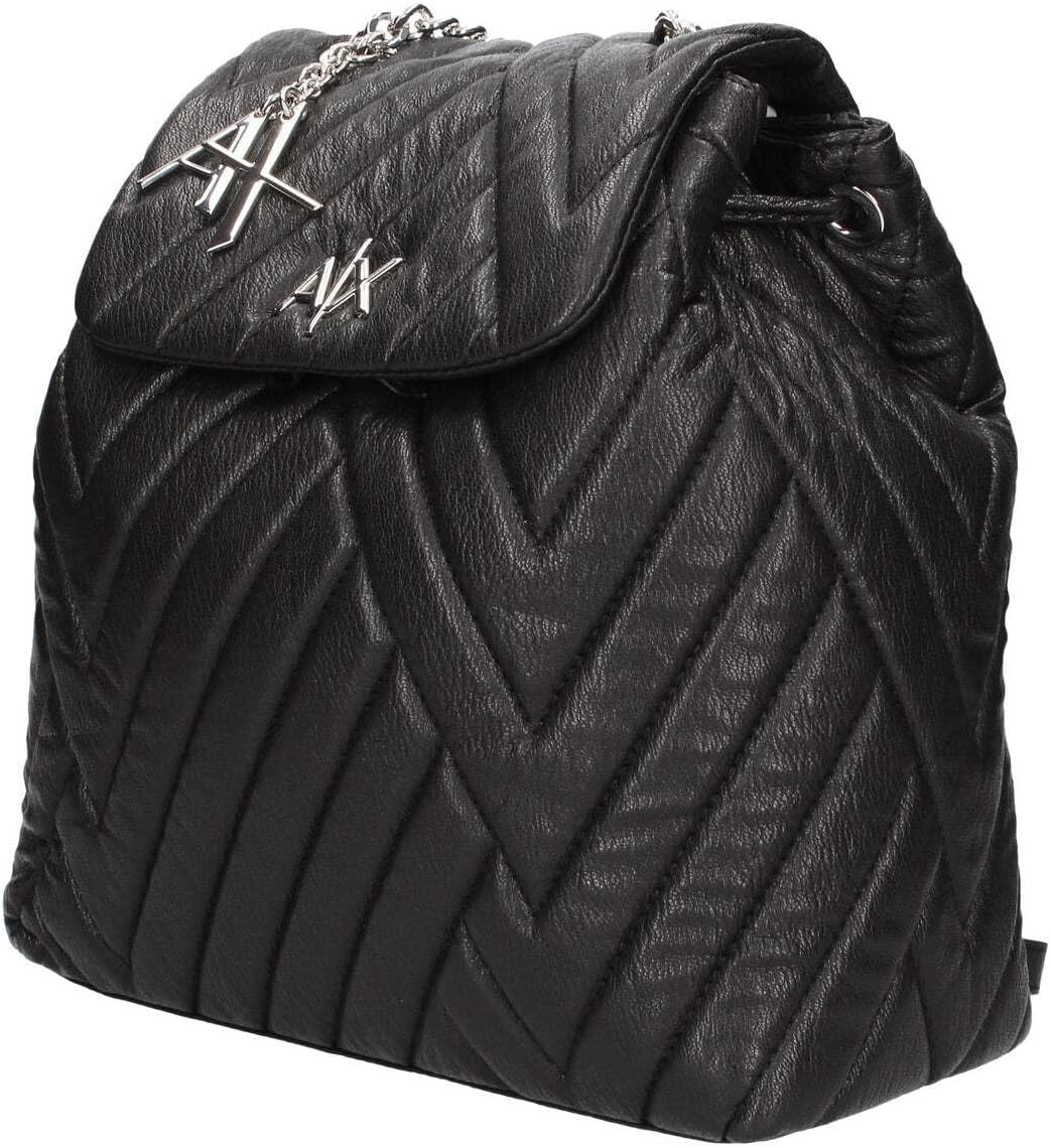 Armani Exchange Women's Margareth Backpack, Nero, One Size - Image 2