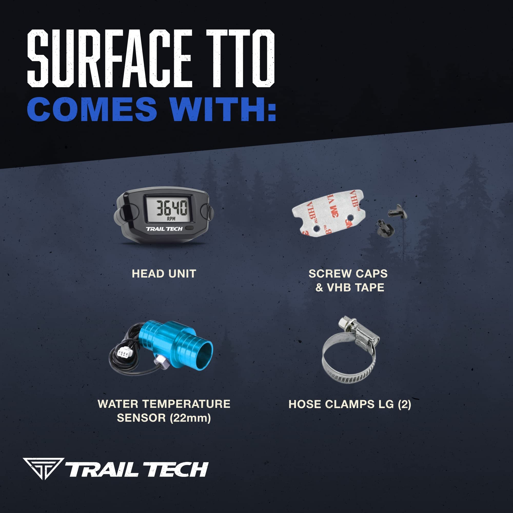 Trail Tech 742-EH2 TTO Capteur de température numérique pour tuyau de radiateur 22 mm