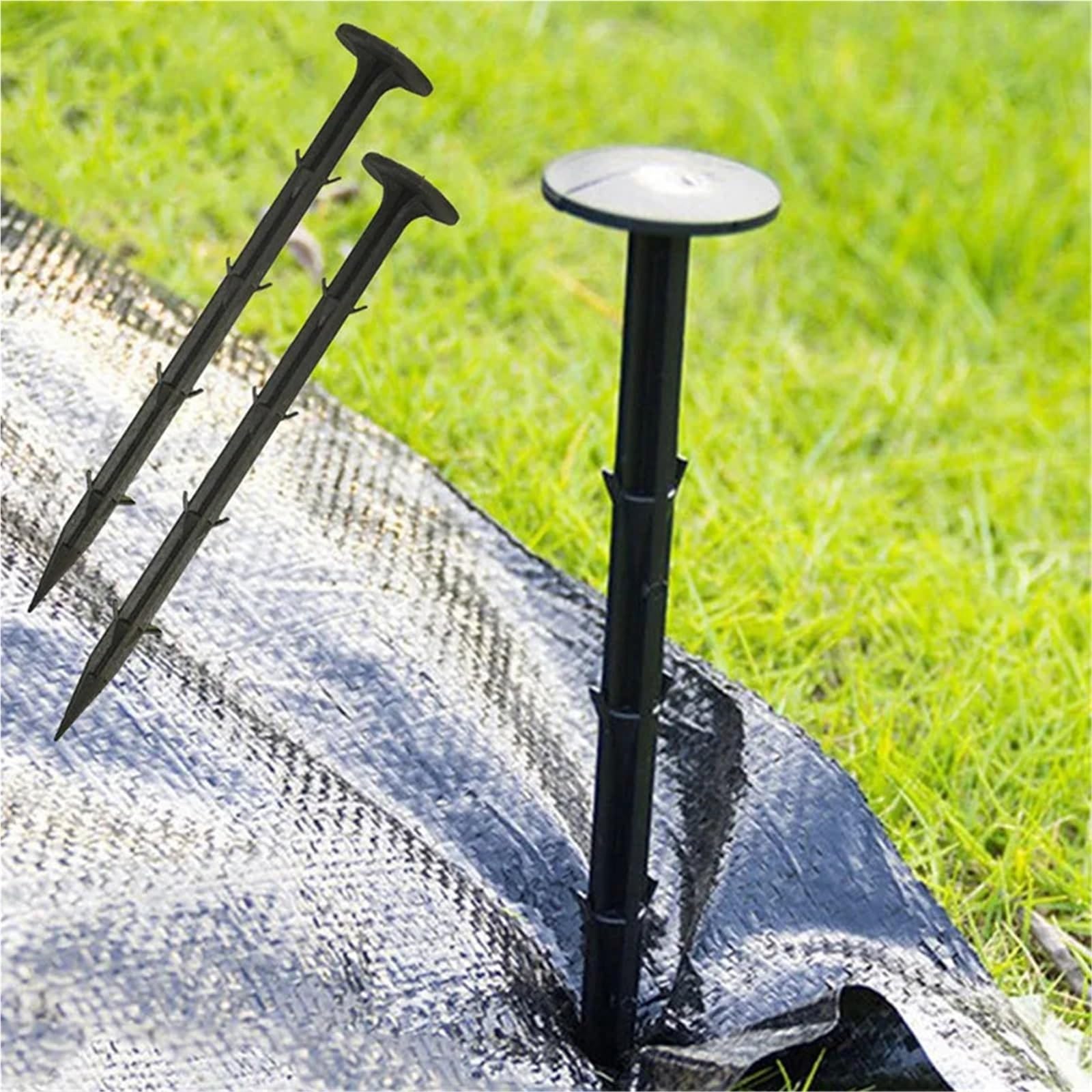 100 Pezzi di picchetti in plastica for Telo Anti-Erba, in Tessuto, for Tenere Ferma la Rete da Giardino, for Copertura in Anti-Erbacce per Fissaggio(30cm)