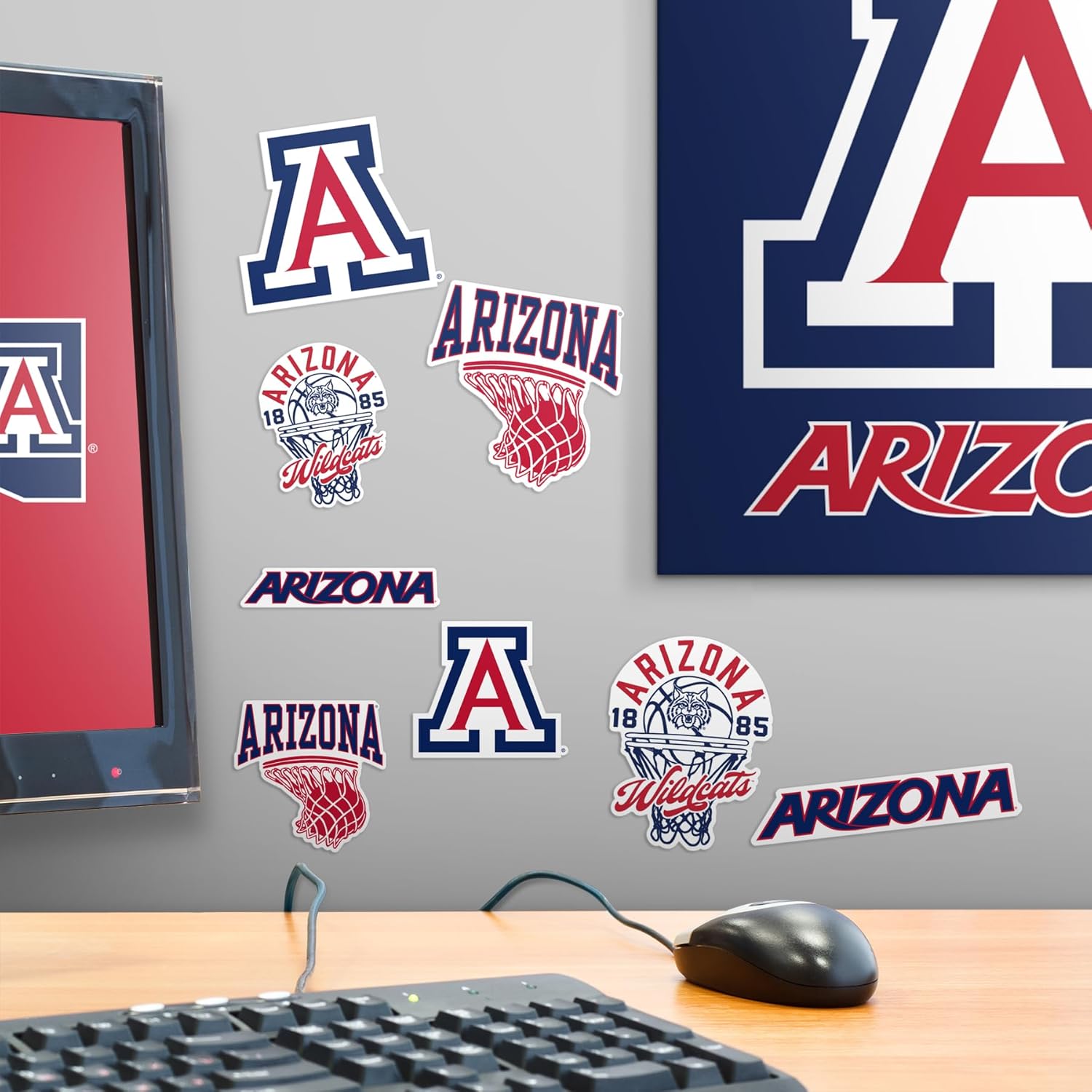 University of Arizona Basketball Vinyl Sticker Pack – 50 Waterproof Wildcats Decals for Laptop, Water Bottle, Tablet, Car, Skateboard & More – Officially Licensed Variety Set - Image 6