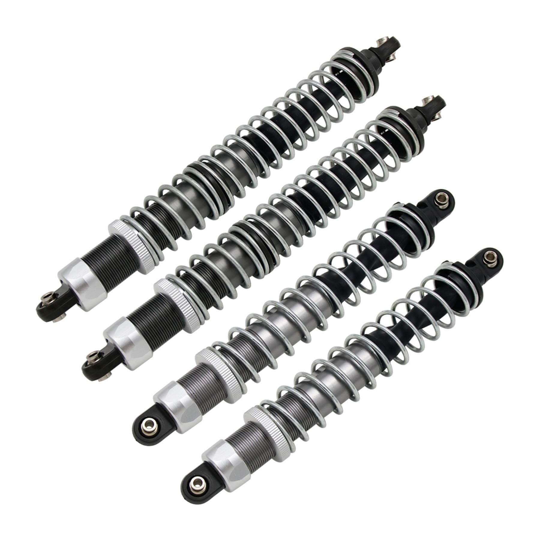 FLMLF Front And Rear Shock 6mm Kit For 1/5 HPI BAJA ROVAN KM 5B Rc Car Parts (Silver)