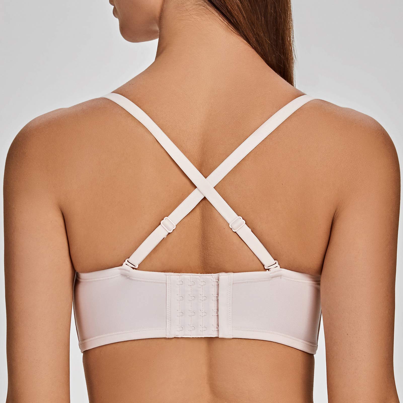 MELENECA - Sujetador sin Tirantes Tallas Grandes Push Up de Silicona para Mujer