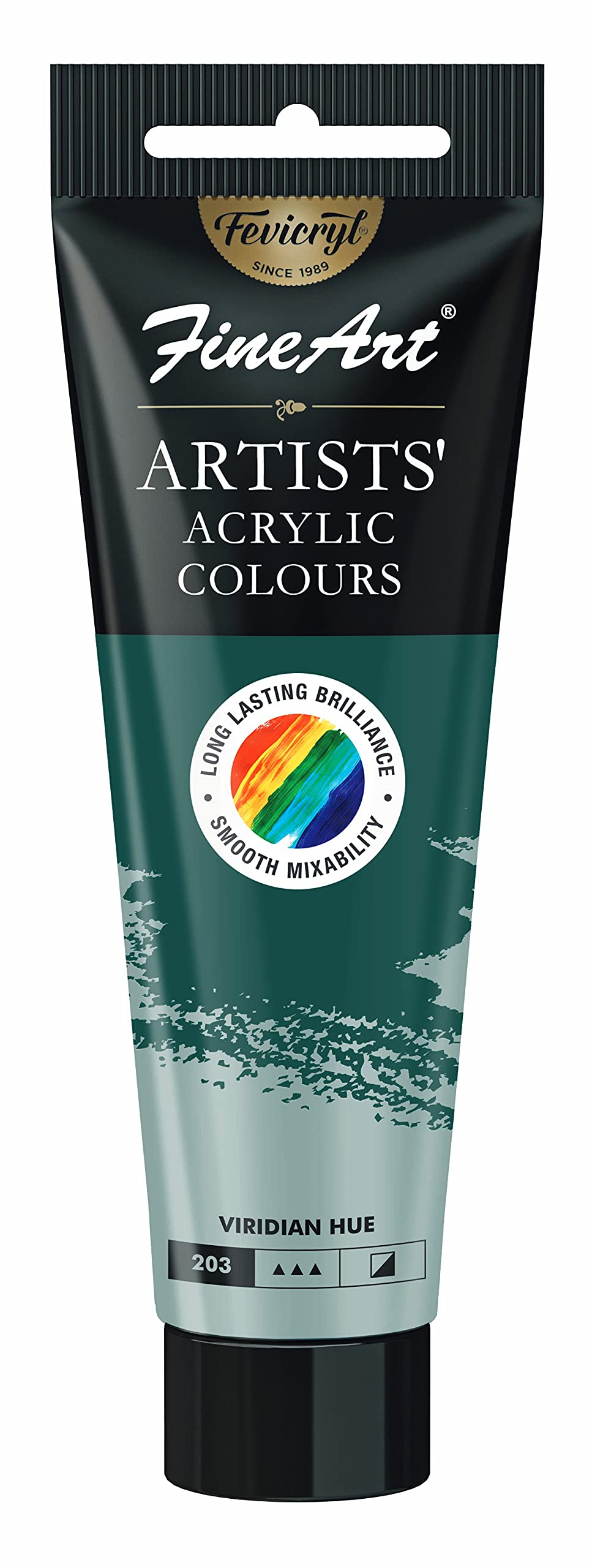 Fine ArtPidilite Fevicryl 100 ml Artists Water Based Acrylic Colour Tube for Painting on Canvas(Viridian Hue)|Acrylic Tube colours for Professionals,Students, Artists | Rich Pigment, Wash Proof