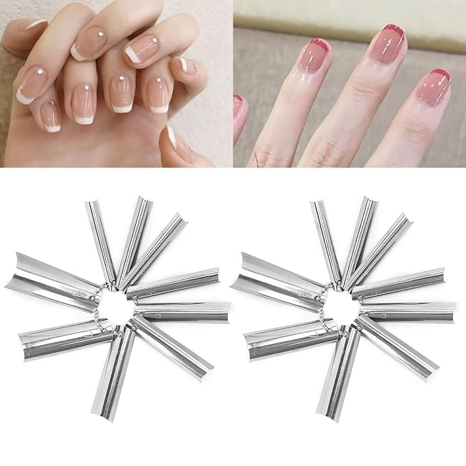 French Tips Manicure 18Pcs Corte C para Uñas miniatura 2