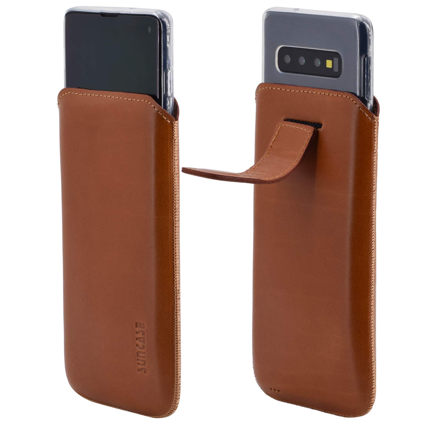Étui En Cuir Suncase Pour IPhone 17 Pro - Double Protection (coque Silicone Incluse) - Bleu Galet