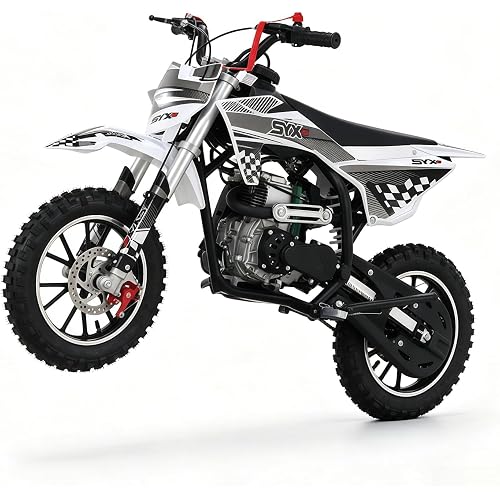 SYX MOTO Holeshot Z 50cc Dirt Bike, 4-stroke Gas Powered Mini Pit Bike