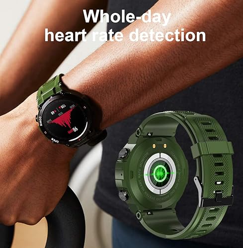 Miniatura 8 de Reloj inteligente de seguimiento de fitness, visión redonda completa, monitoreo de frecuencia cardíaca y presión arterial, reloj de conversación
