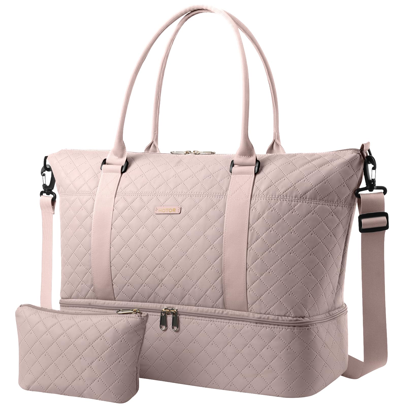 HOTOR Travel Duffel Bag - Weekender Bags for Women Gym Tote Bags with Shoe Compartment Carry On Overnight