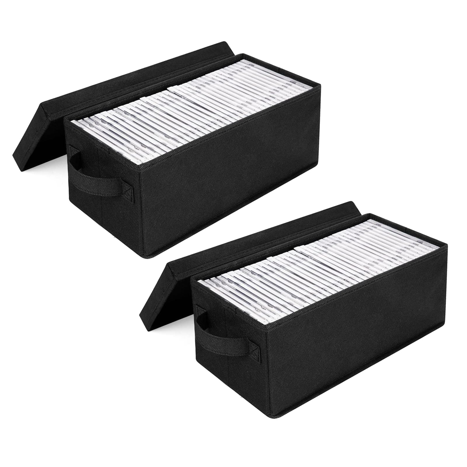 Buxuaaaa 2 in 1 Disc Holder Container Strong Construction Stores Many Albums Quick Access to Files Friendly Disc Holder