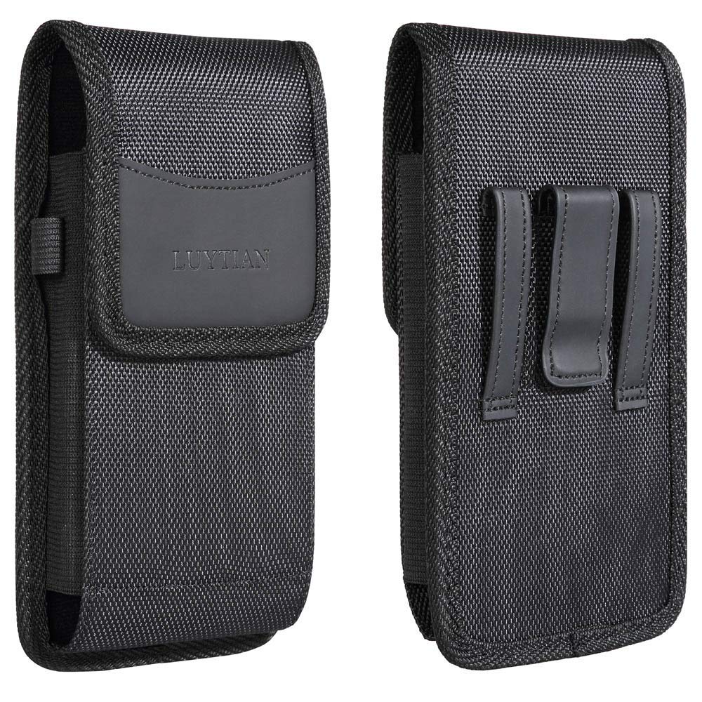 Nylon for iPhone 11 Pro iPhone Xs Holster iPhone XR iPhone X Holster Pouch 5.8 Inch Premium Leather Fit with Defender Case/Protective Case/Hybrid Armor Case/Battery Case On