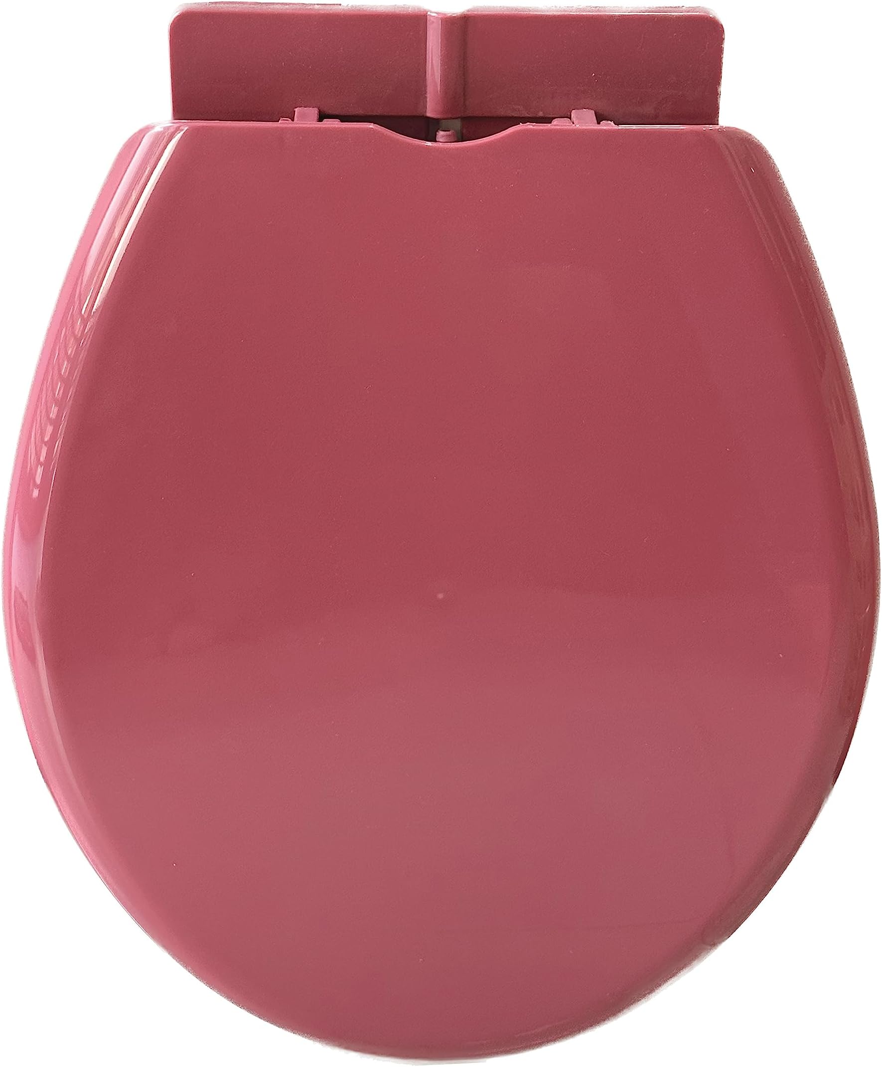 TAXAN Oval Shape Toilet Seat Cover with Round Edges, PVC Cover for Western Toilet Seat - High Glossy Finish, Sleek Design - Non-Soft Closing Commode Seat with Cover with Installation Kit(17 x 14.5 IN)