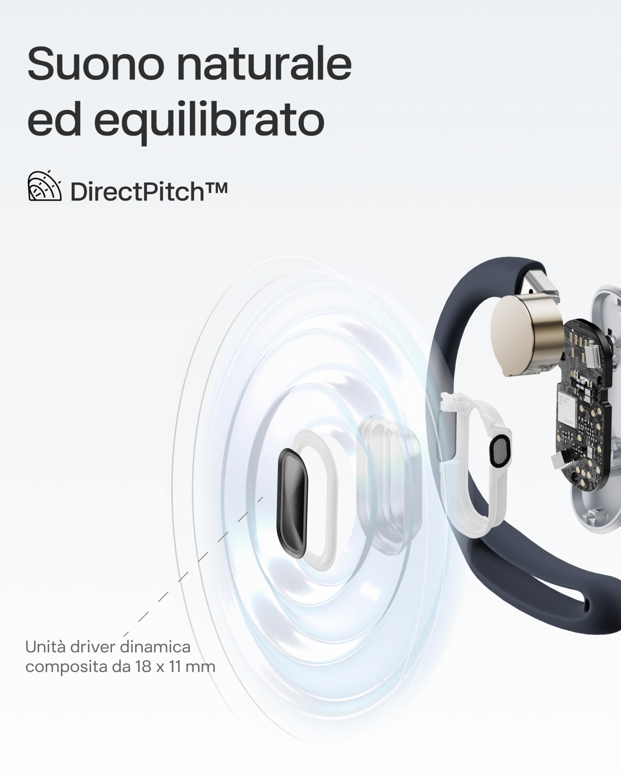 SHOKZ Cuffie Open-Ear OpenFit Air, auricolari Bluetooth wireless con microfono, con gancio auricolare Air, ricarica rapida, 28 ore di riproduzione, resistenza all'acqua IP54 per l'allenamento, Nero