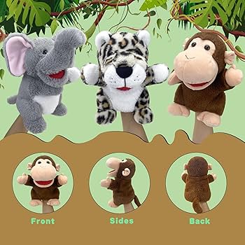 Amazon.co.jp: JUSTQUNSEEN ハンドパペット アニマルパペット 6