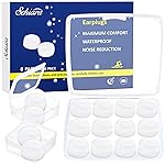Schiara Ear Plugs for Sleeping, 8 Pair(16 Pieces) Moldable Noise Cancelling Silicone Earplugs for Swimming, Snoring, Sleep and Studying