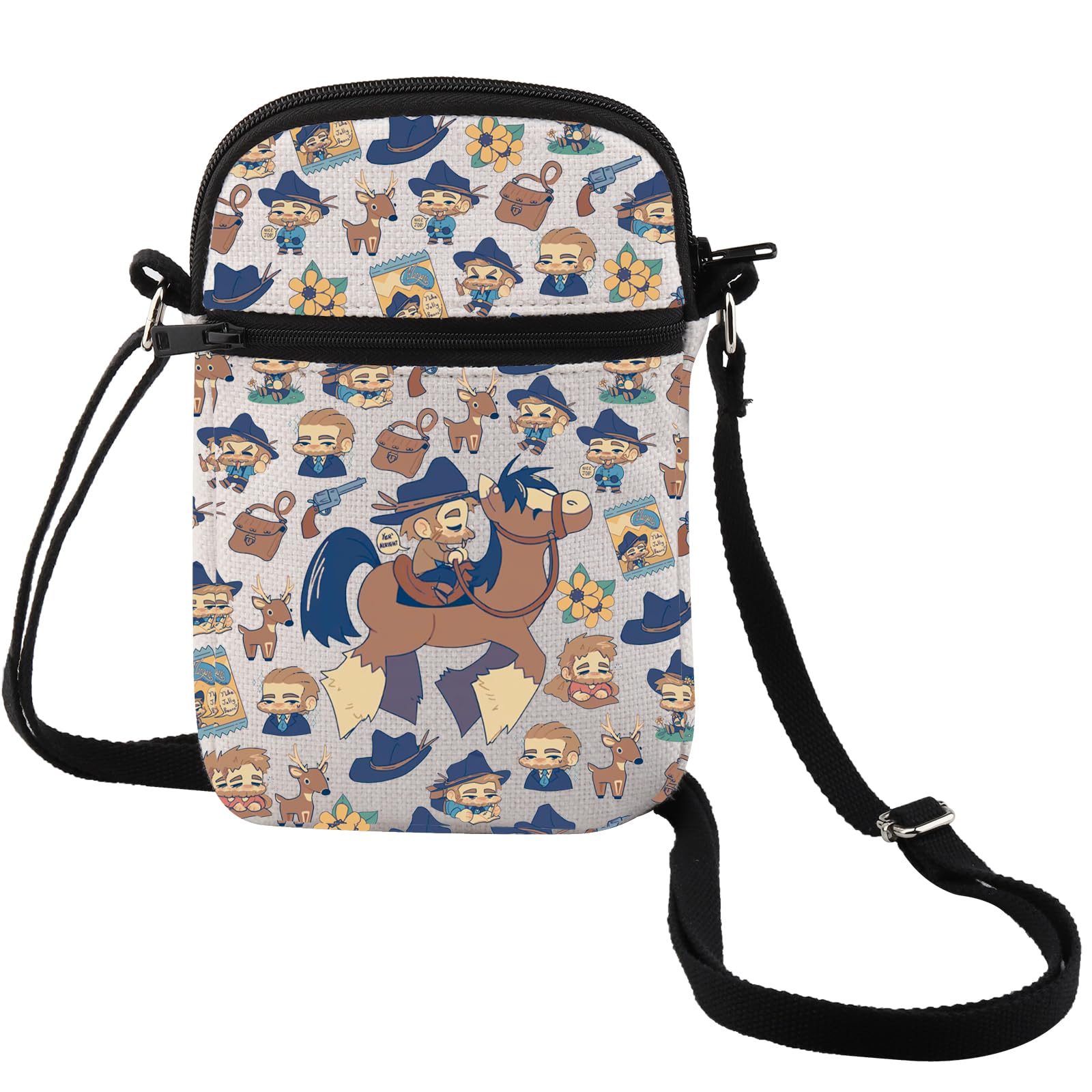 MEIKIUP RDR2 Crossbody Bag RDR2 Video Games Lover Gift Arthur Morgan Fans Gift RDR2 Games Player Gift