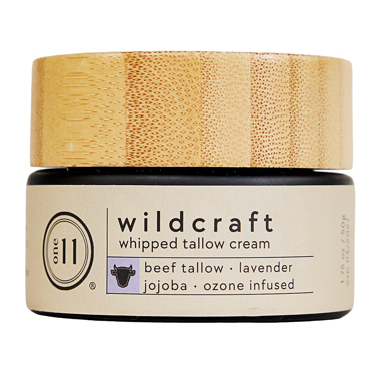 ONE11 Wildcraft Whipped Beef Tallow Cream — Lavender — Grass-Fed with Oxygen-Infused Olive Oil, Jojoba, Squalane & Vitamin E — Deep Moisture Anti-Aging Face & Body