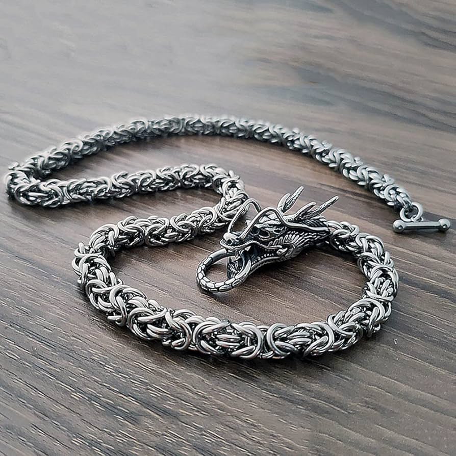 Amazon.co.jp: ドラゴンネックレス、ヴィンテージの護身術の厚いキール