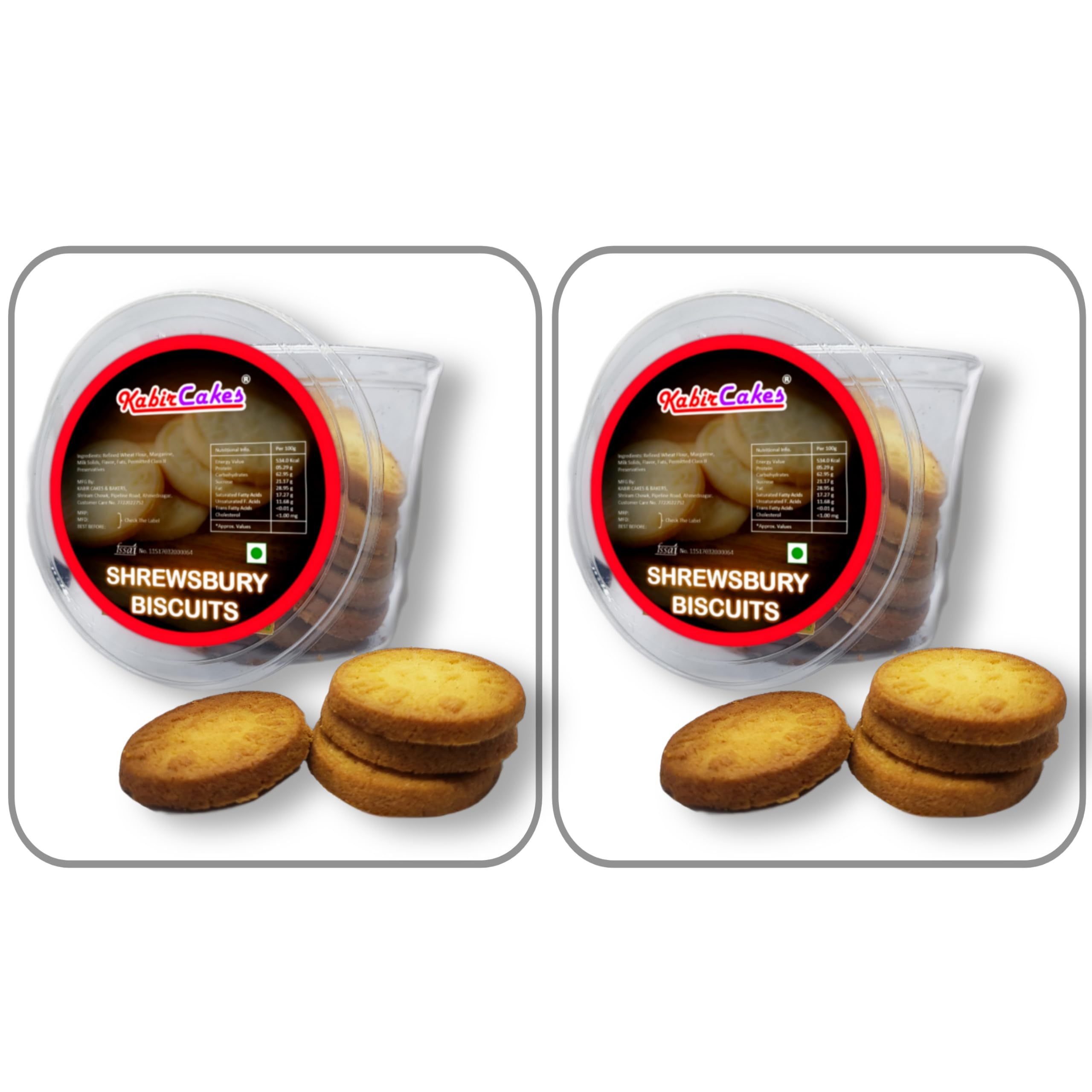 KABIR CAKES Desi Ghee Shrewsbury Biscuits | High Protein Butter Cookies - Shrewsbury | Butter Cookies (Butter, 500GM (Pack Of 2)) (B0CPT5W62Z) Amazon Price History, Amazon Price Tracker