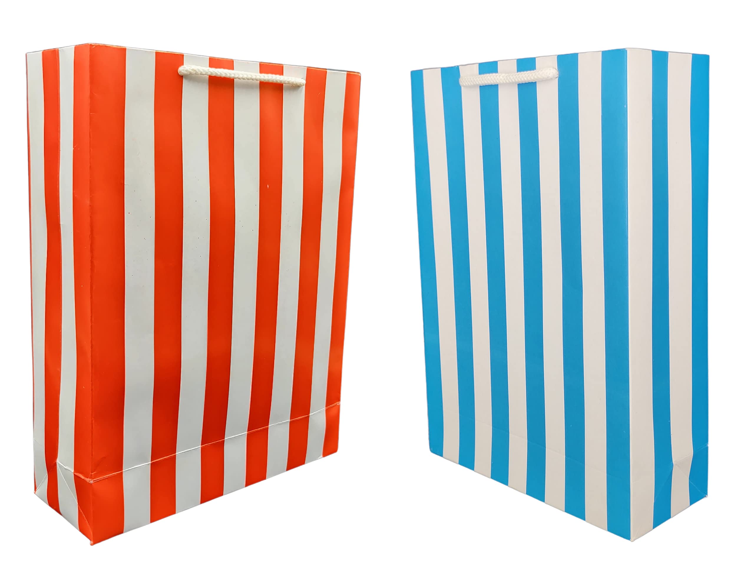 TASCHE Blue and Red stripes Printed Assorted Gift Paper Bags | Gift Bags for Wedding, Return gifts, and Birthday presents (11 * 8 * 3 Inches) (Blue and Red) (Pack of 40) (B0BZ4F5B16) Amazon Price History, Amazon Price Tracker