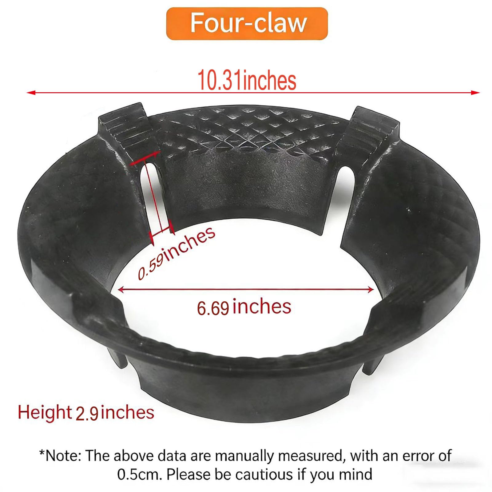 Gusseisen-Gasherd-Wok-Ring, 10 Zoll Gusseisen-Wok-Ring-Unterstützung
