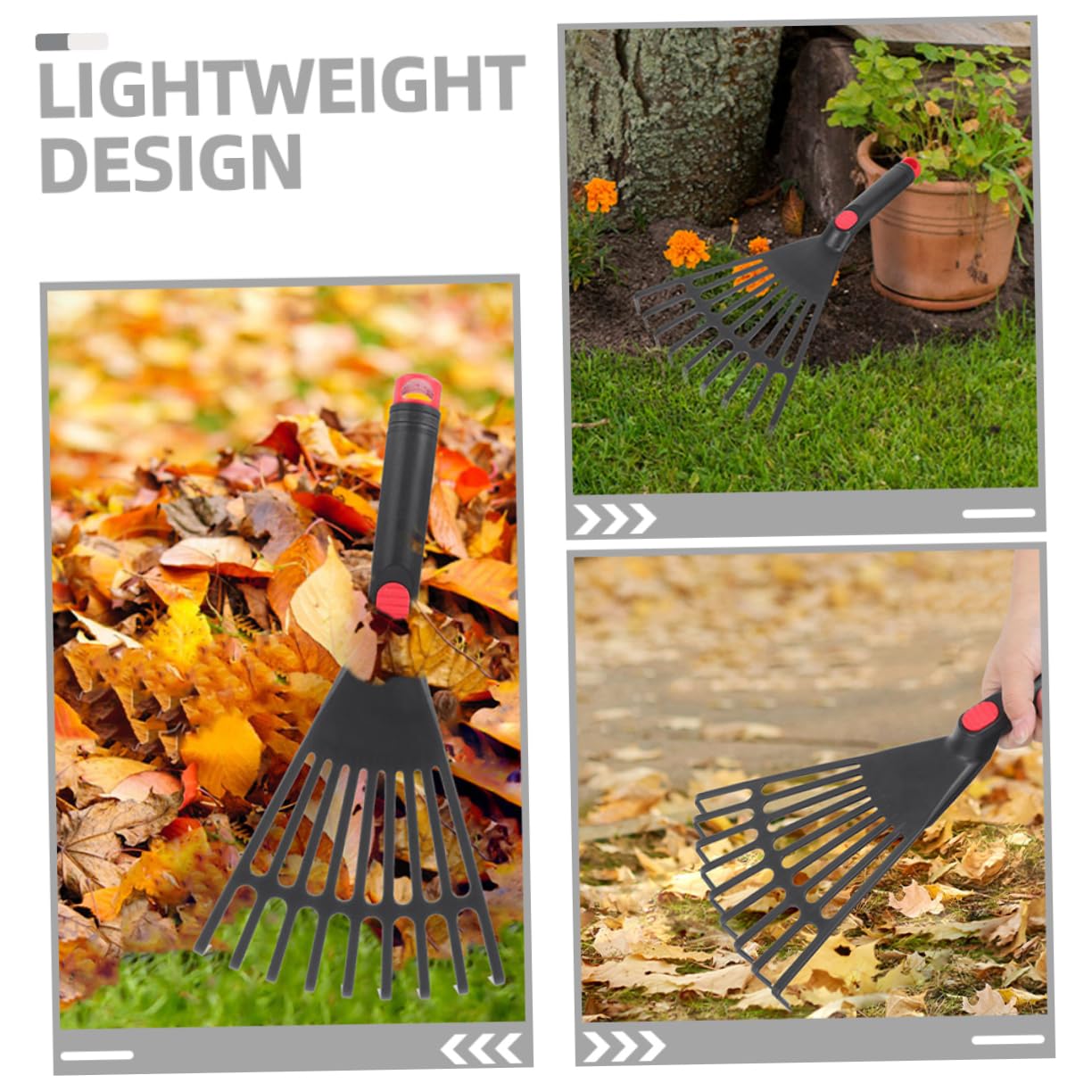 Kisangel 3 Sätze Gartenrechen Bausatz Stand Werkzeug Schwimmbad Zusammenklappbar Gartenarbeit Gartenbedarf Rasenpflege Rechen Für Die Blumenzucht Rechen Mit Stiel Plastik Black 3 Stücke * 3
