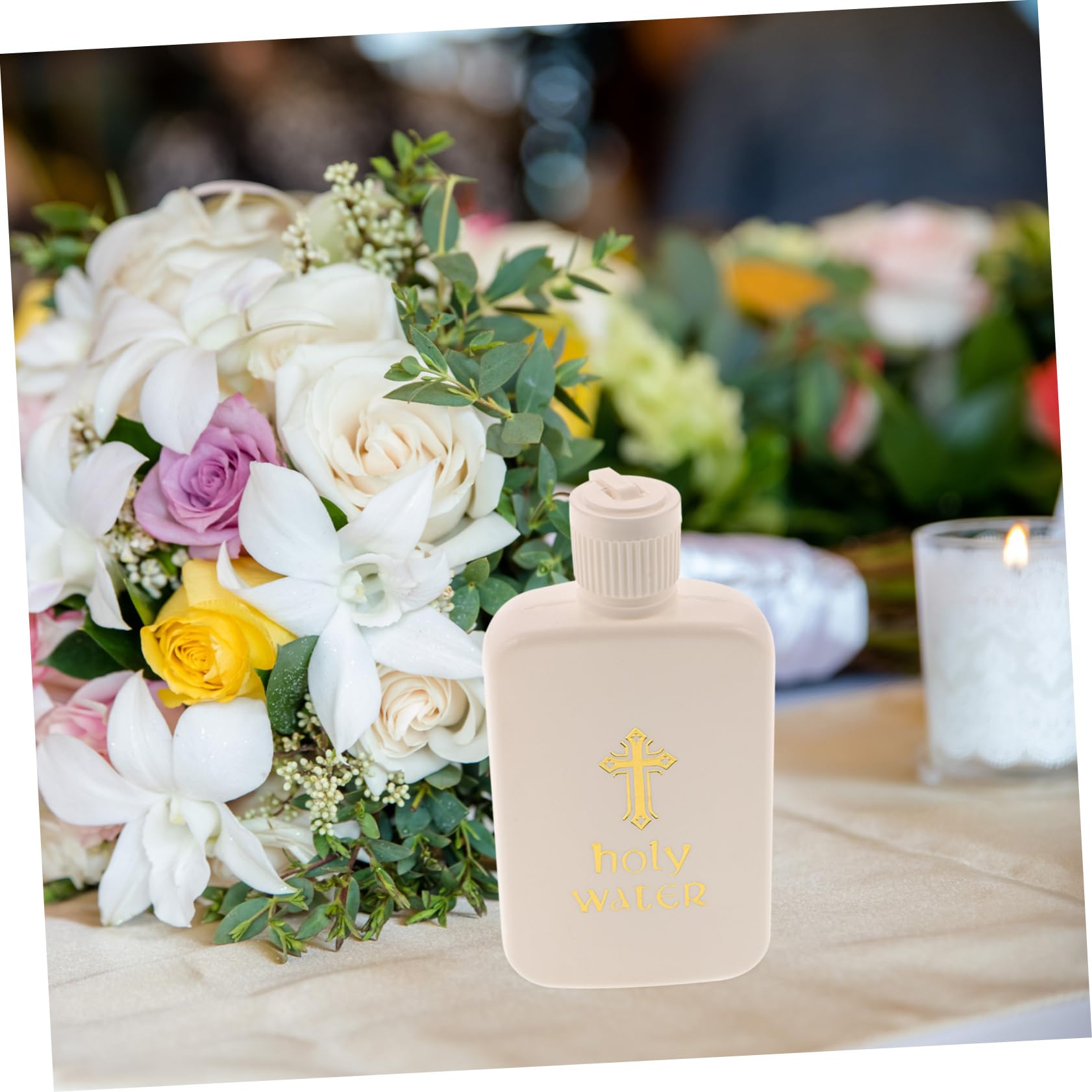 Angoily Lot De 2 Bouteilles D'eau Bénite De Baptême - 100 Ml - Petites Bouteilles D'eau Bénite - En Plastique - À Remplir - Pour Invités, Parrains, Enfants, Halloween, Baptême