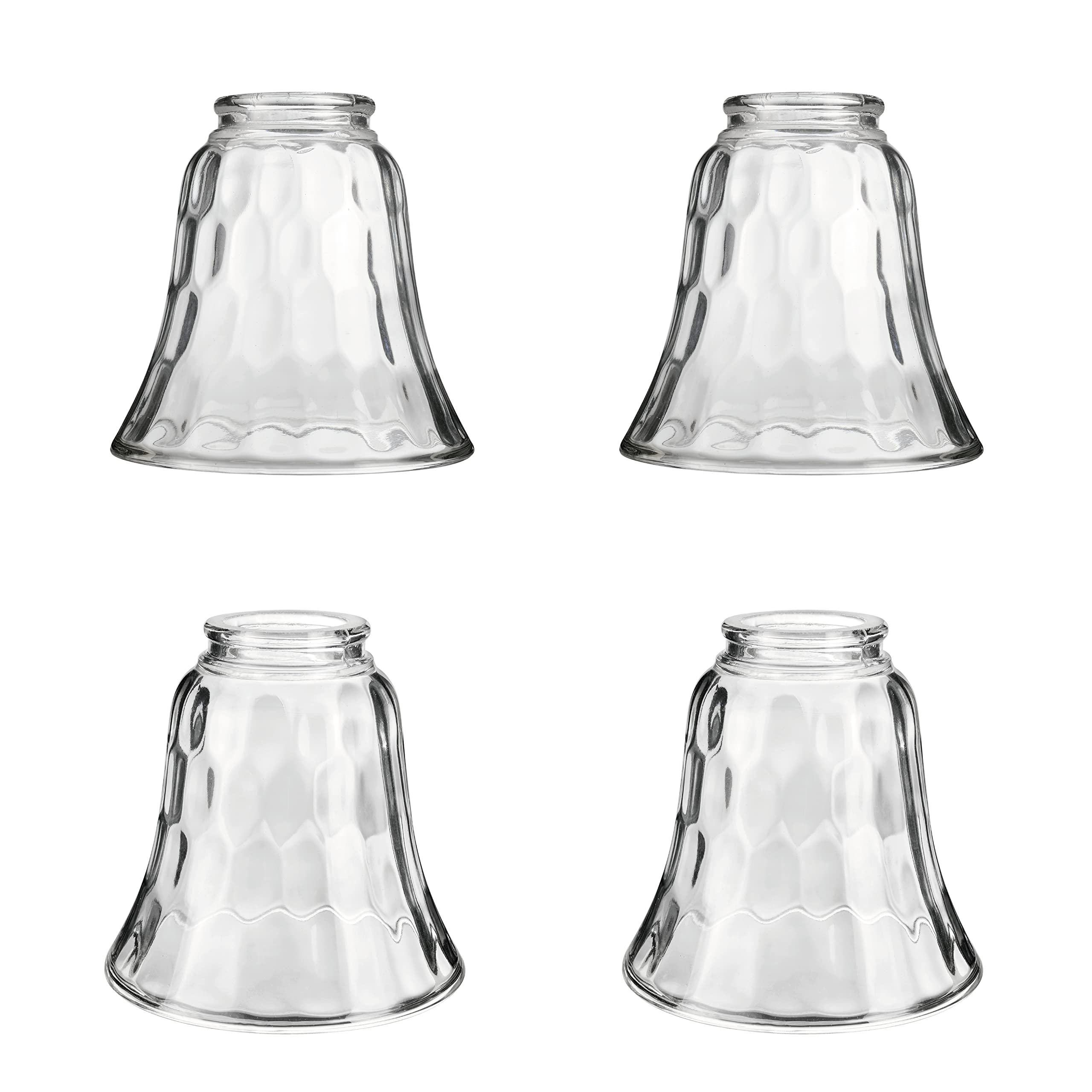 Aspen Creative23041-4A Contemporary Clear & Hammered Ceiling Fan Glass Shade.2-1/8"Fitter.Size:4-3/4"D x 4-3/4"H.4Pcs/Pack