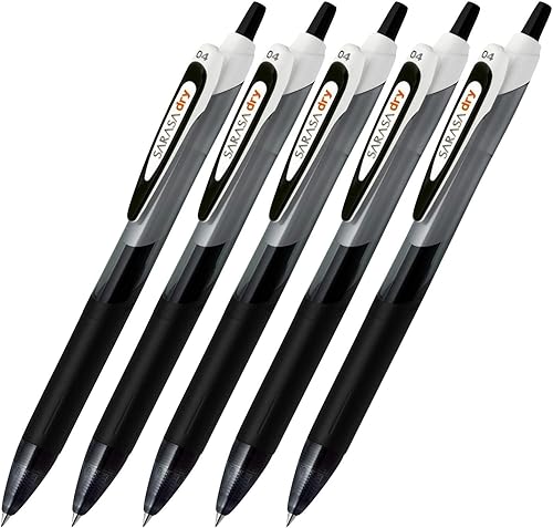Zebra sarasa dry - Bolígrafos de gel de 0.016 in color tinta (negro) paquete de 5