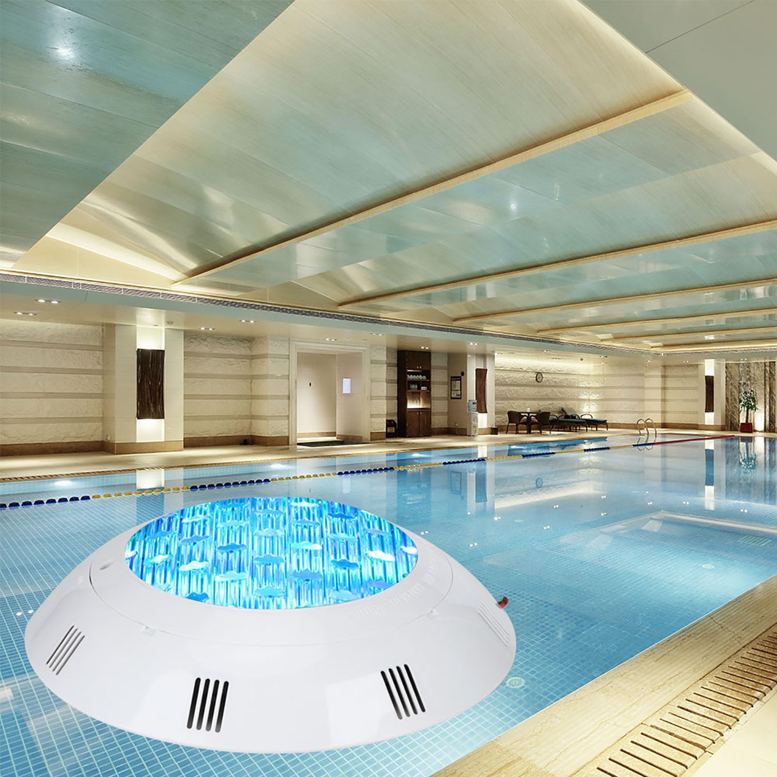 72W 360LED Poolbeleuchtung Unterwasser Licht, Wasserdichte Farbwechsel LED Light, Wiederaufladbar Unterwasserbeleuchtung für Schwimmbad, Teich, Brunnen