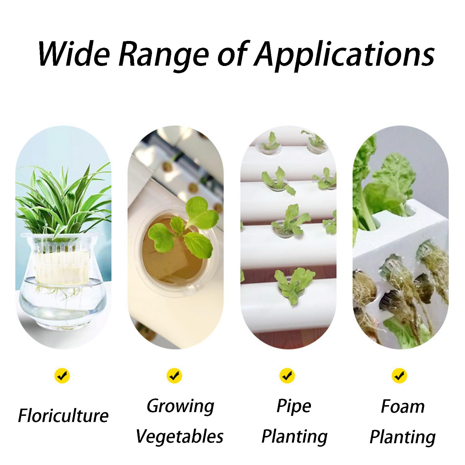 50 Piezas 32 * 30mm Esponja Hidropónica, Soilless Hydroponics, Plantar Herramientas de Esponja, Esponjas Hidropónicas Sin Tierra, para Cultivar Hortalizas y Flores