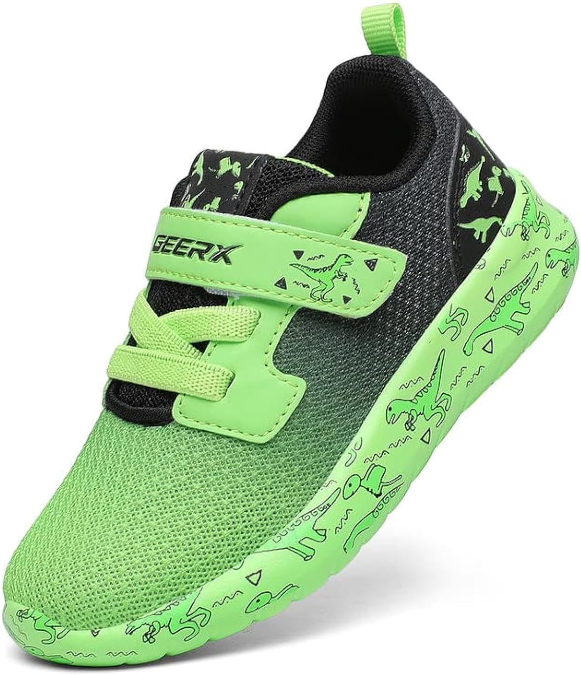 GEERX DIMO Dinosaur Toddler Boys Shoes Non Slip Lightweight Breathable Comfortable Sport Athletic Running Tennis Sneakers