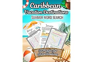 Caribbean Vacation Destinations: Summer Wordsearch
