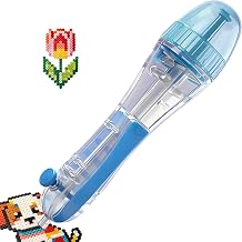 2.6mm Blue Fuse Bead Kit, Molten Bead Dispenser Ergonomic Design, Transparent Melting Bead Dispenser, Handmade Craft Supplies for DIY Art Decorations at Home,Measuring 15 by 3.2 Cm