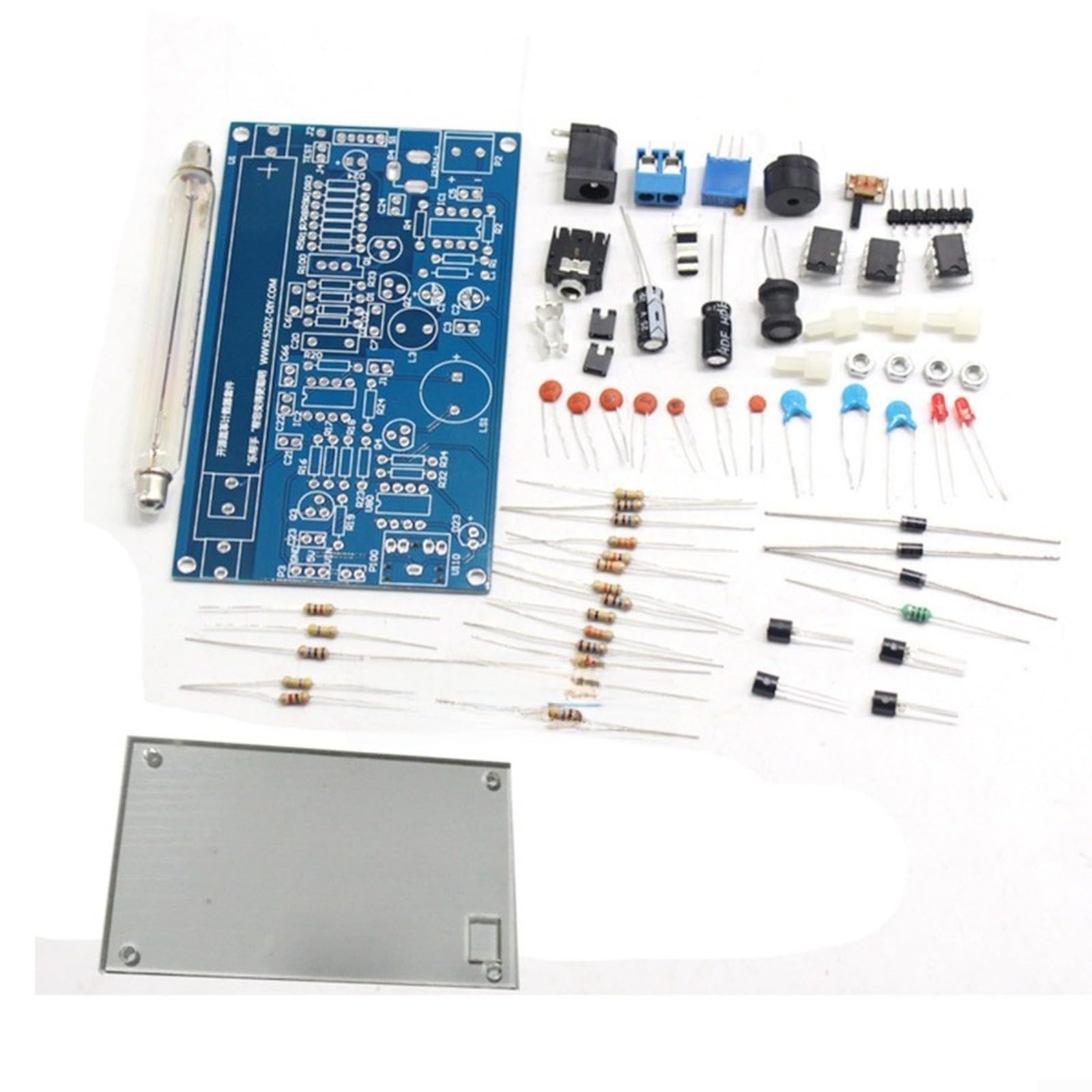 DIY Geigerzähler Nuklearstrahlungsdetektor für Miller Rohr, Metallgehäuse, Mehrfarbig, für arduino, geeignet für Labor- und Bildungsanwendungen