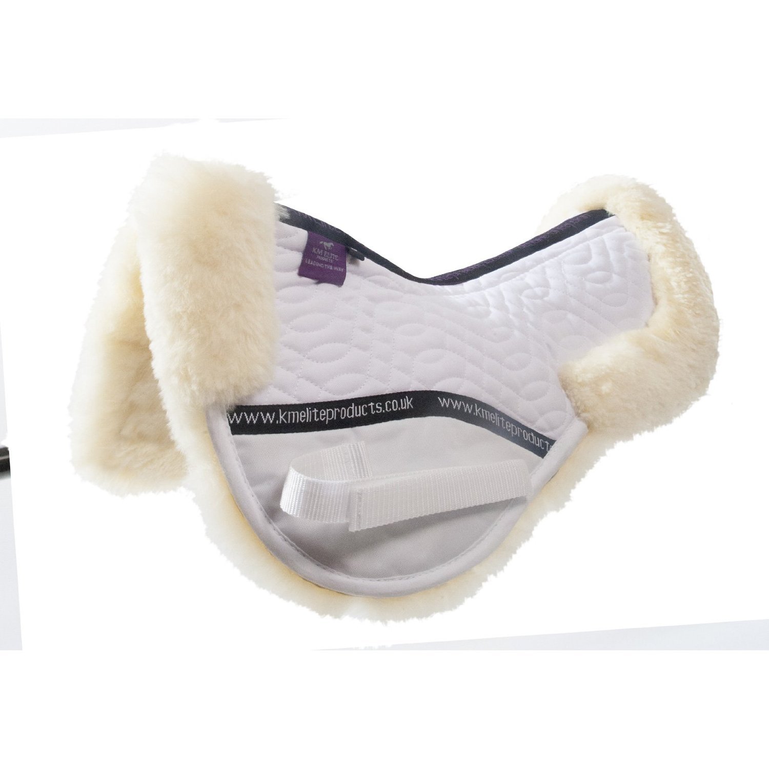 KM Elite High Wither Half Pad - Spine Free (White/Natural, Small)
